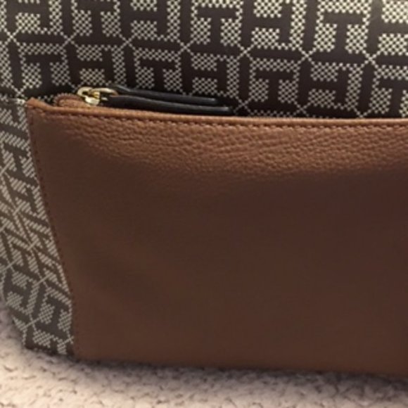 NWOT Tommy Hilfiger Monogram Flap Backpack Purse - Picture 5 of 9